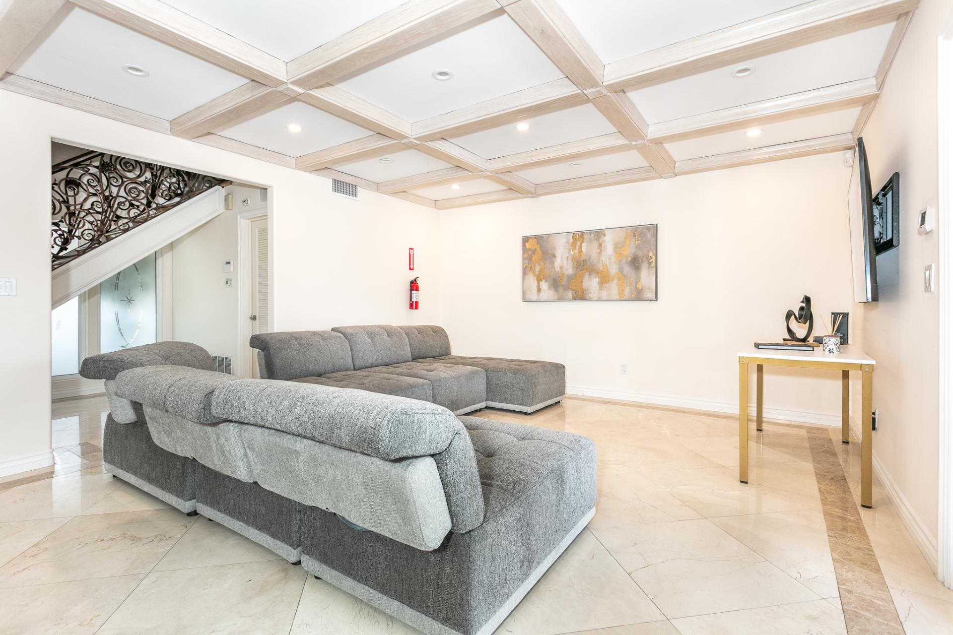 Spanish-tile residence · open patio